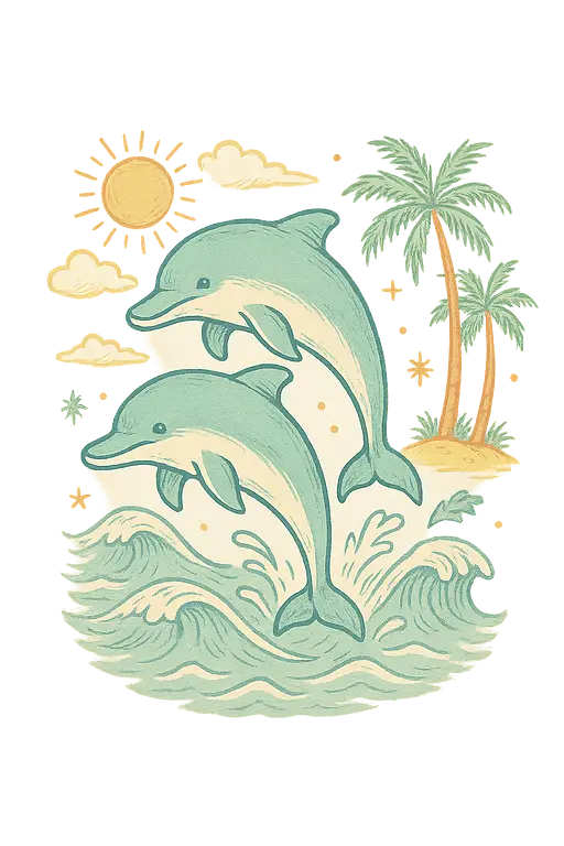 Tropical Minimal Golfinhos Pastel