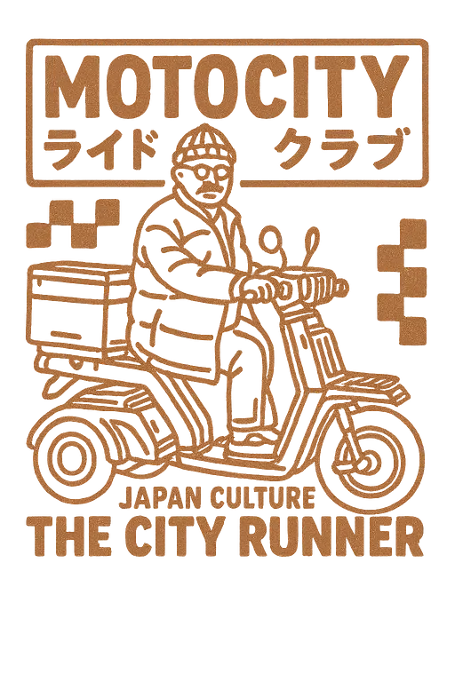 Motocity Outline Bold Stamp Japão