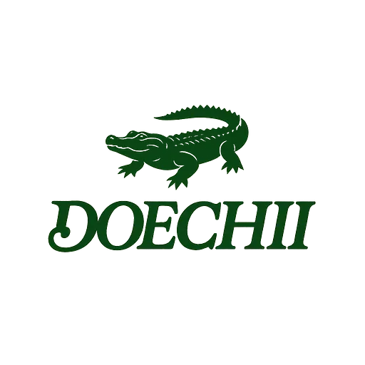 Logo Crocodilo DOECHII Minimalista