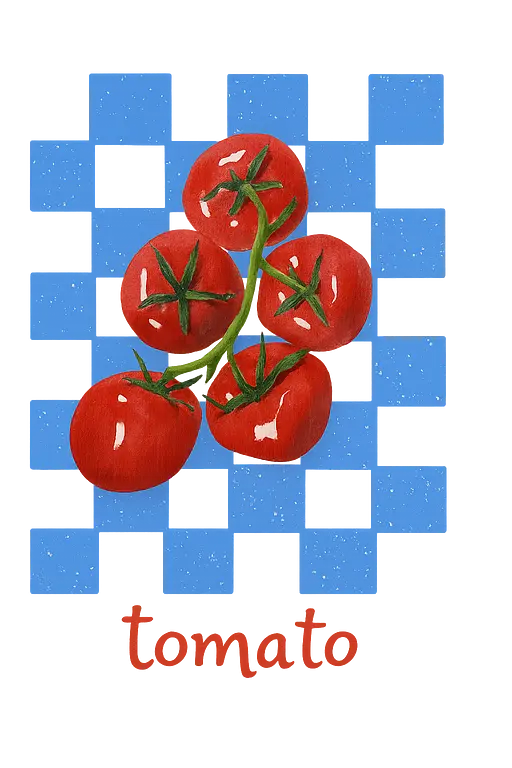 Arte Tomato Xadrez – Fundo Transparente