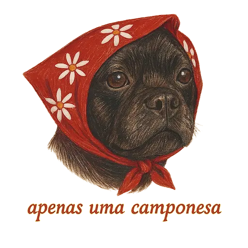 Staffy Camponesa com Lenço Florido Artístico