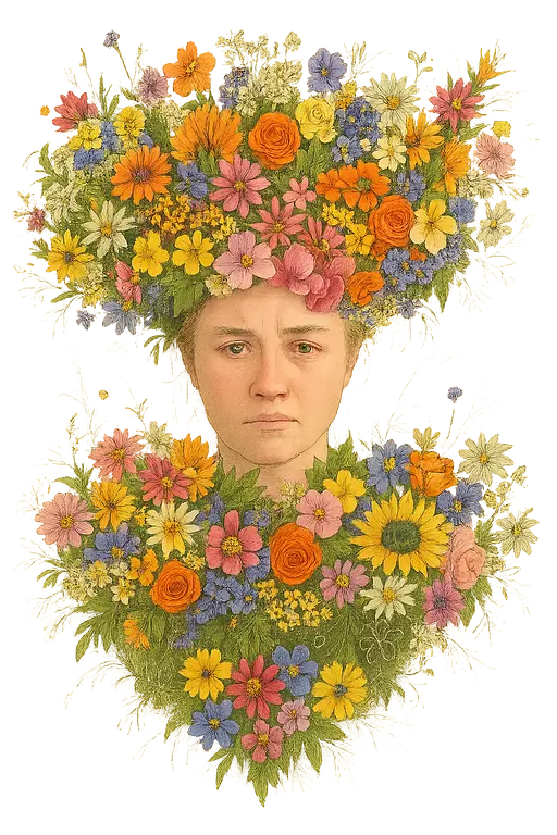 Midsommar Floral Realismo Surreal Sem Texto