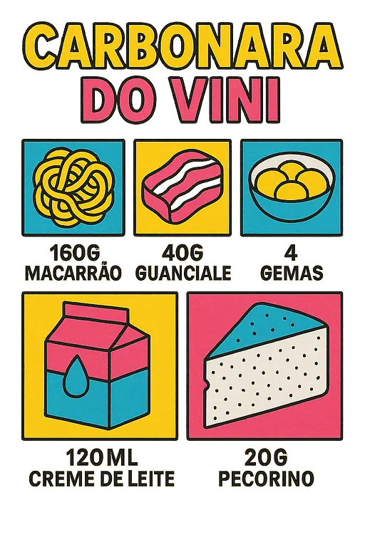 Carbonara do Vini Cordeiro (macarrão, guanciale, gemas, creme de leite e pecorino)