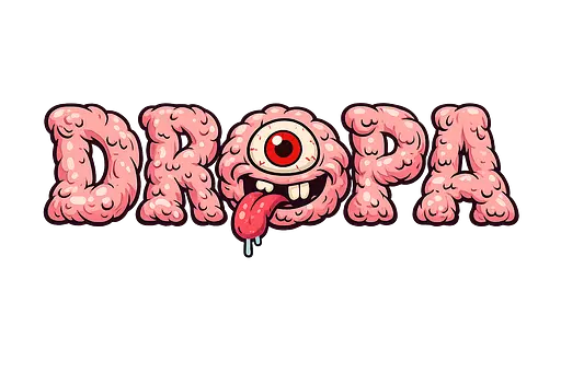 Dropa monstro contorno limpo